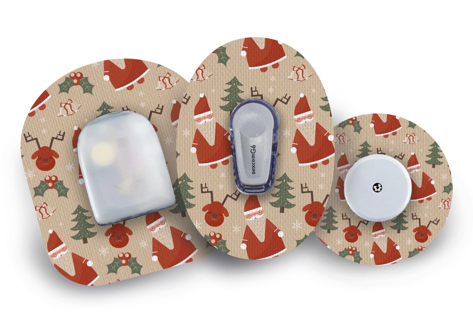Father Christmas Patch for Freestyle Libre 2 diabetes CGMs and insulin pumps