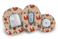 Father Christmas Patch for Freestyle Libre 2 diabetes CGMs and insulin pumps