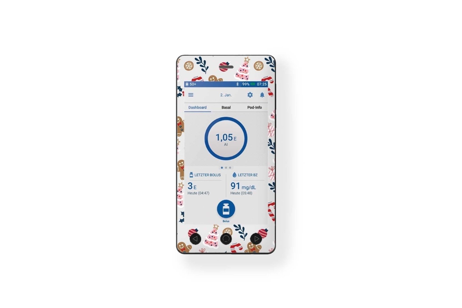 Festive Fun Stickers for Omnipod Dash PDM diabetes CGMs and insulin pumps