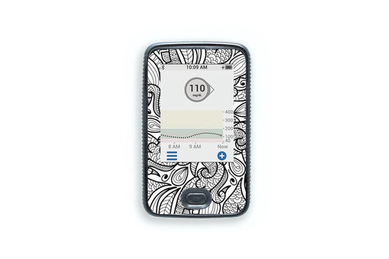 Floral Tattoo Sticker for Dexcom G6 Receiver diabetes CGMs and insulin pumps