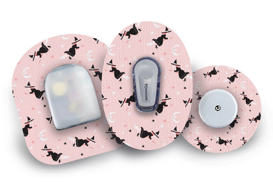 Flying Witches Patch for Freestyle Libre 2 diabetes CGMs and insulin pumps