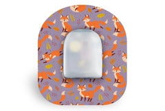 Fox in the Fall Patch for Omnipod diabetes CGMs and insulin pumps