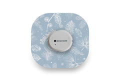 Frosty Feathers Patch for Dexcom G7 / One+ diabetes CGMs and insulin pumps