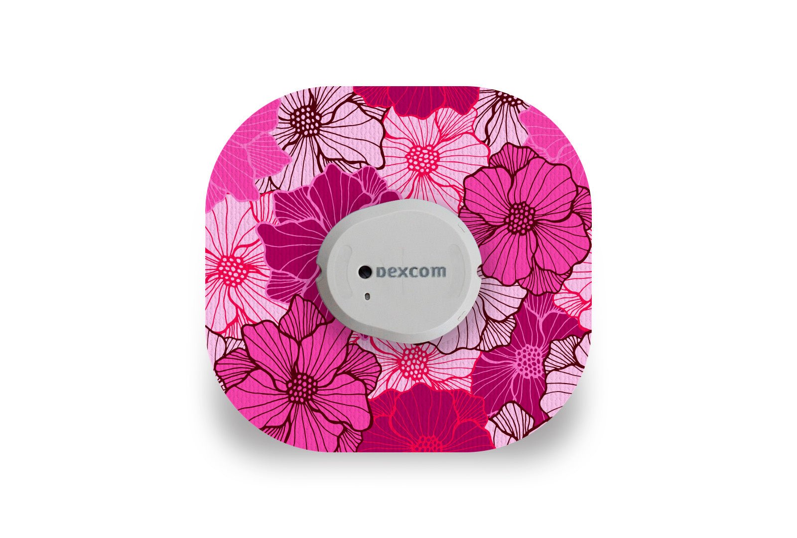 Fuchsia Florals Patch for Dexcom G7 / One+ diabetes supplies and insulin pumps