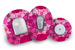 Fuchsia Florals Patch for Freestyle Libre 2 diabetes supplies and insulin pumps