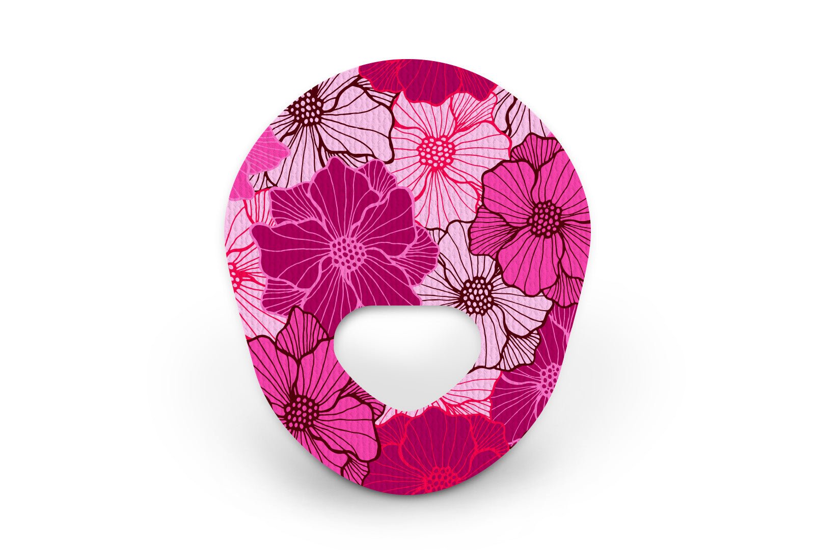 Fuchsia Florals Patch for Guardian 3 diabetes supplies and insulin pumps