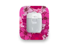 Fuchsia Florals Patch for Medtrum Pump diabetes supplies and insulin pumps