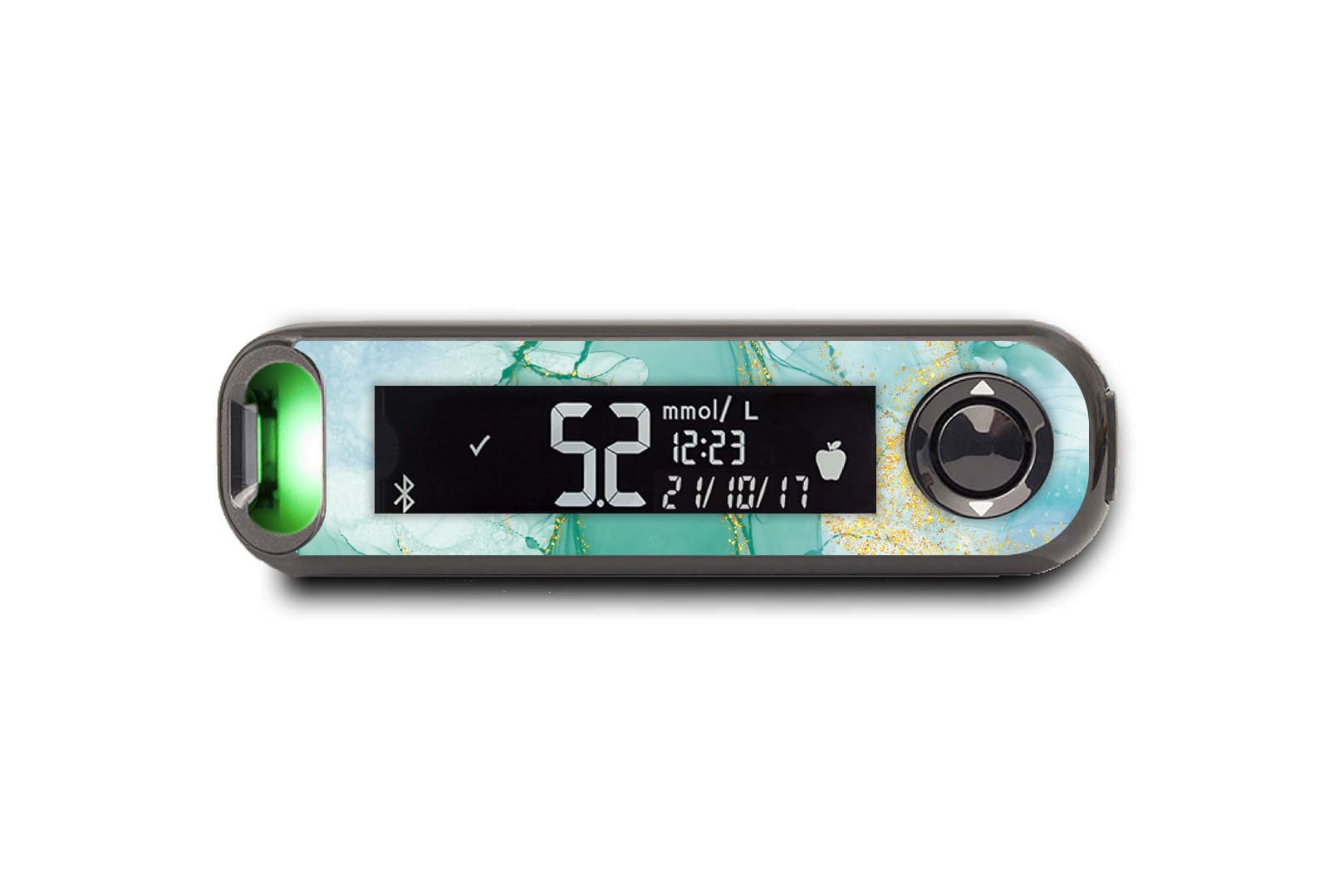 Green Marble Sticker for Contour Next One diabetes supplies and insulin pumps