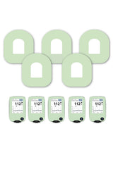 Green Pastel Patches Matching Set for Omnipod diabetes CGMs and insulin pumps