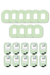 Green Pastel Patches Matching Set for Omnipod diabetes CGMs and insulin pumps