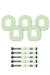 Green Pastel Patches Matching Set for Omnipod diabetes CGMs and insulin pumps
