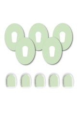 Green Pastel Patches Matching Set for Dexcom G6 diabetes CGMs and insulin pumps
