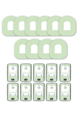 Green Pastel Patches Matching Set for Omnipod diabetes CGMs and insulin pumps
