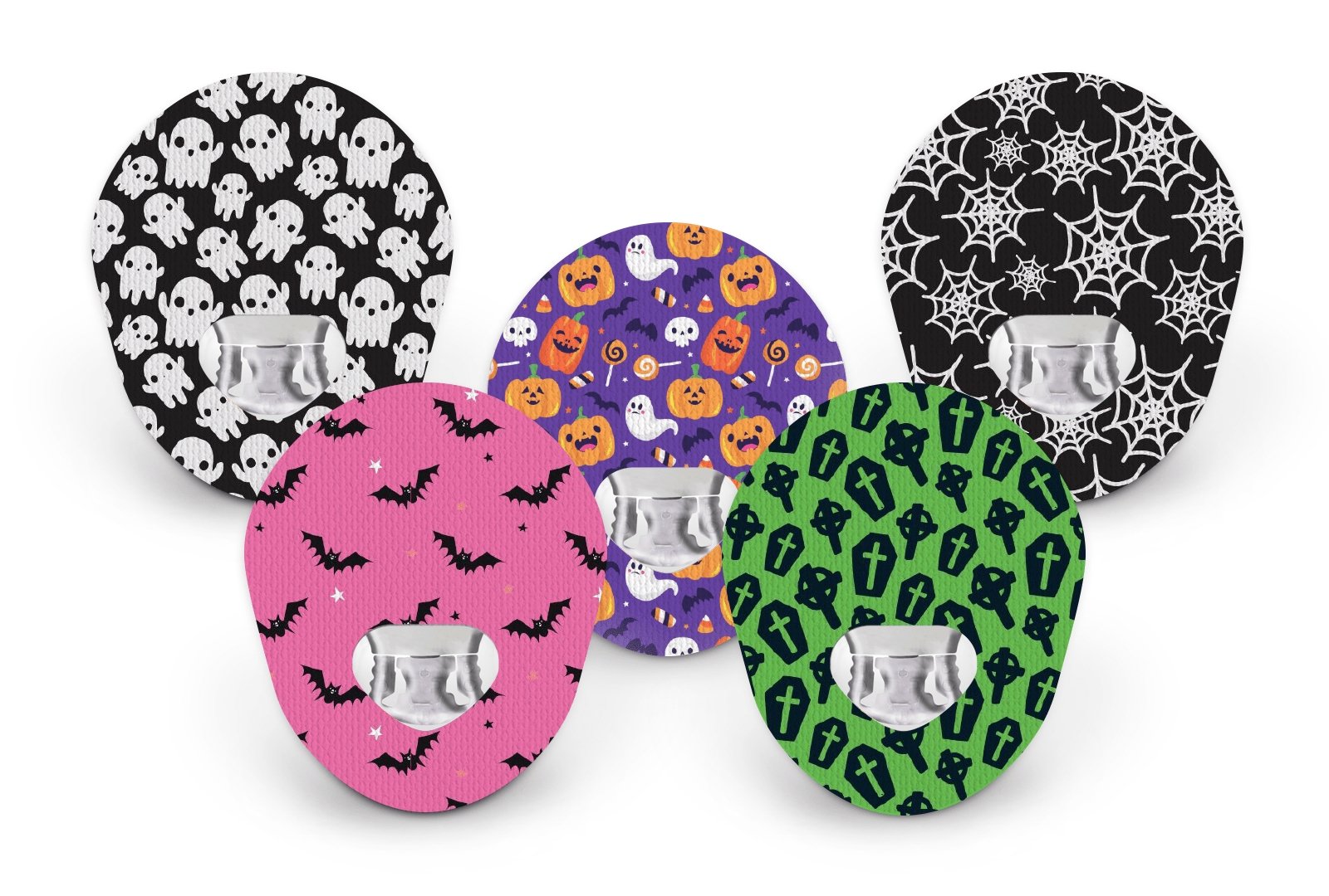 Halloween Patch Pack for Guardian Enlite - 5 Pack diabetes CGMs and insulin pumps