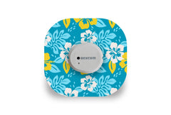 Island Flowers Patch for Dexcom G7 / One+ diabetes supplies and insulin pumps