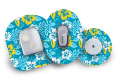 Island Flowers Patch for Freestyle Libre 2 diabetes supplies and insulin pumps