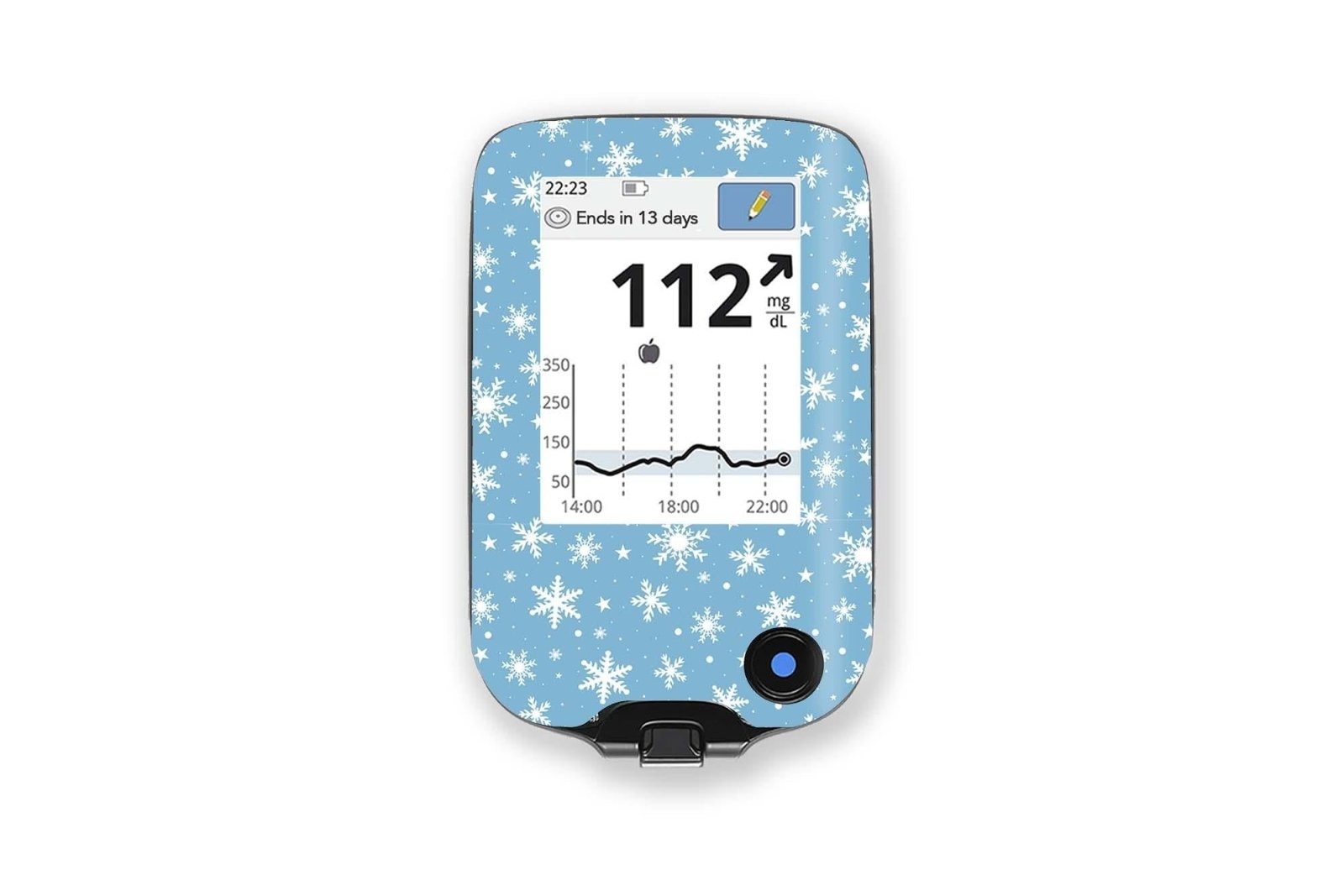 Let it Snow Stickers for Freestyle Libre Reader diabetes CGMs and insulin pumps