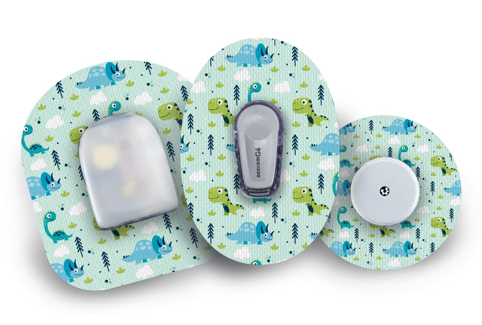 Light Dinosaurs Patch for Freestyle Libre 2 diabetes CGMs and insulin pumps