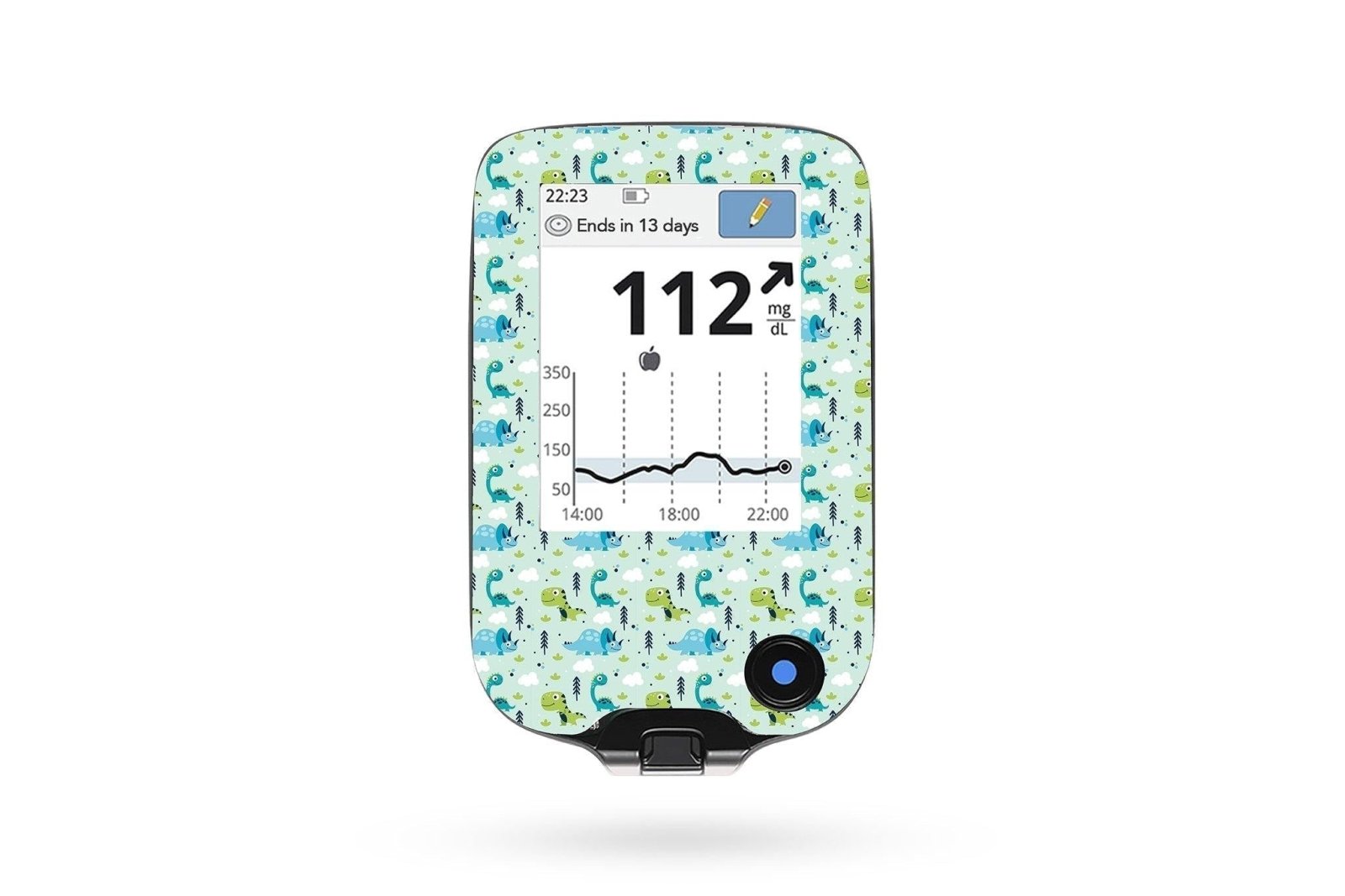 Light Dinosaurs Sticker - Freestyle Libre Reader for diabetes CGMs and insulin pumps