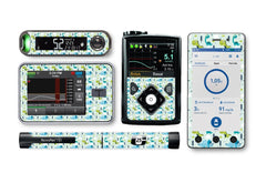 Light Dinosaurs Sticker for Novopen 4, 5, 6, or Echo diabetes CGMs and insulin pumps