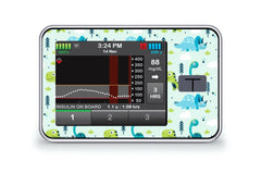 Light Dinosaurs Sticker for T:Slim X2 diabetes CGMs and insulin pumps