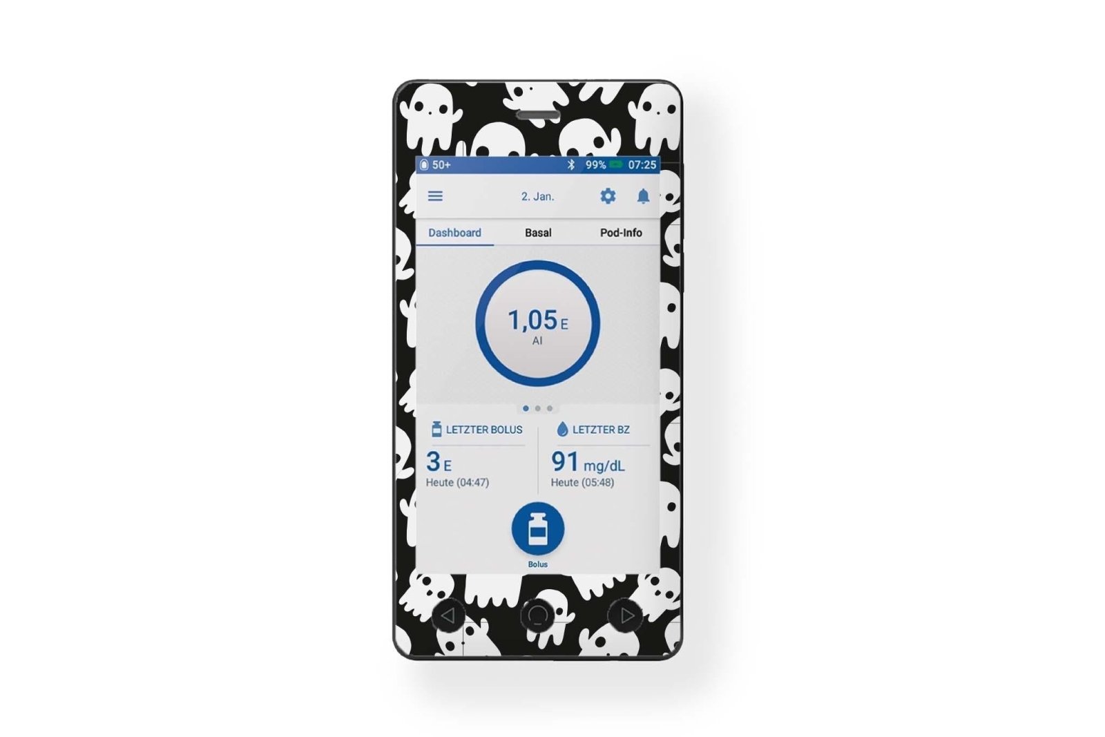 Little Ghosts Sticker - Omnipod Dash PDM for diabetes CGMs and insulin pumps
