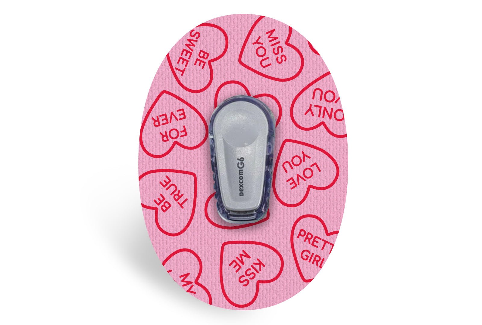 Love Heart Patch for Dexcom G6 diabetes supplies and insulin pumps