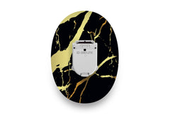 Luxury Black Marble Patch for Glucomen Day diabetes CGMs and insulin pumps