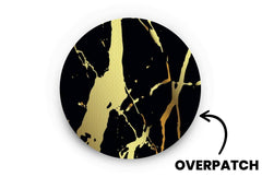 Luxury Black Marble Patch for Freestyle Libre 3 diabetes CGMs and insulin pumps