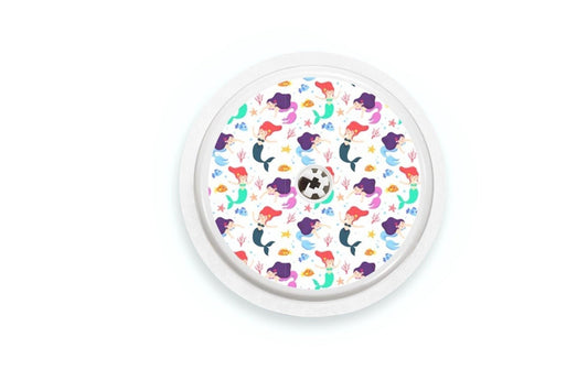 Mermaid Sticker - Freestyle Libre 1, 2, or 2+ for diabetes CGMs and insulin pumps