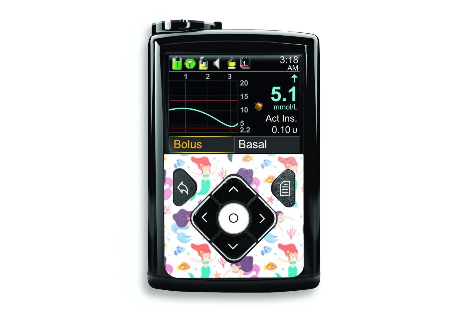 Mermaid Sticker - Medtronic Minimed 640g, 680g, 780g for diabetes CGMs and insulin pumps