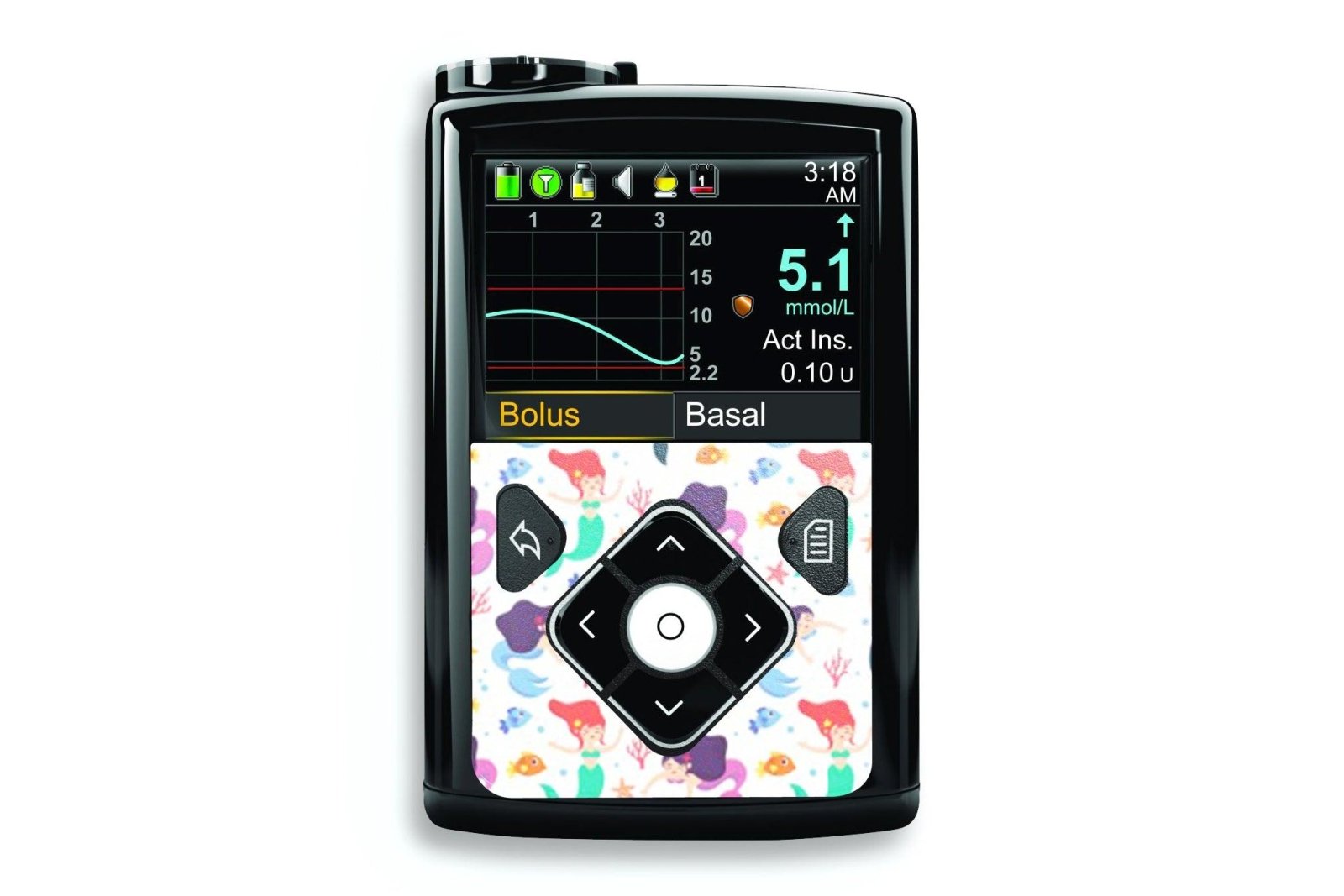 Mermaid Sticker for Medtronic Minimed 640g, 680g, 780g diabetes CGMs and insulin pumps