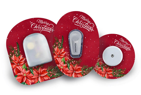 Merry Christmas Patch for Freestyle Libre 2 diabetes CGMs and insulin pumps
