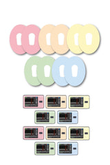 Mixed Pastel Patches Matching Set for Dexcom G6 diabetes CGMs and insulin pumps
