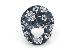 Monochrome Flowers Patch for Guardian Enlite diabetes CGMs and insulin pumps