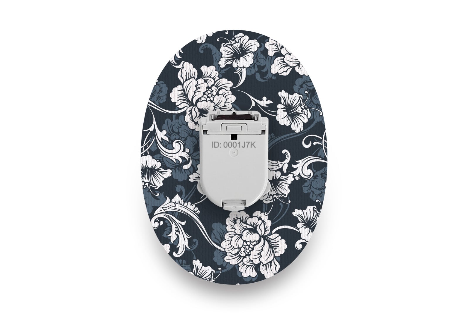 Monochrome Flowers Patch for Glucomen Day diabetes CGMs and insulin pumps
