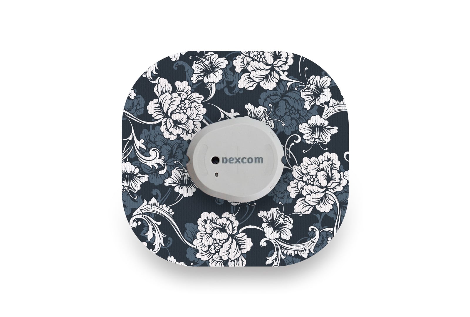 Monochrome Flowers Patch for Dexcom G7 / One+ diabetes CGMs and insulin pumps