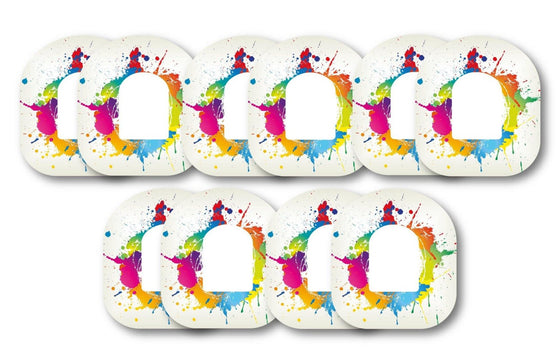Paint Splash Patch Pack for Omnipod - 10 Pack diabetes CGMs and insulin pumps