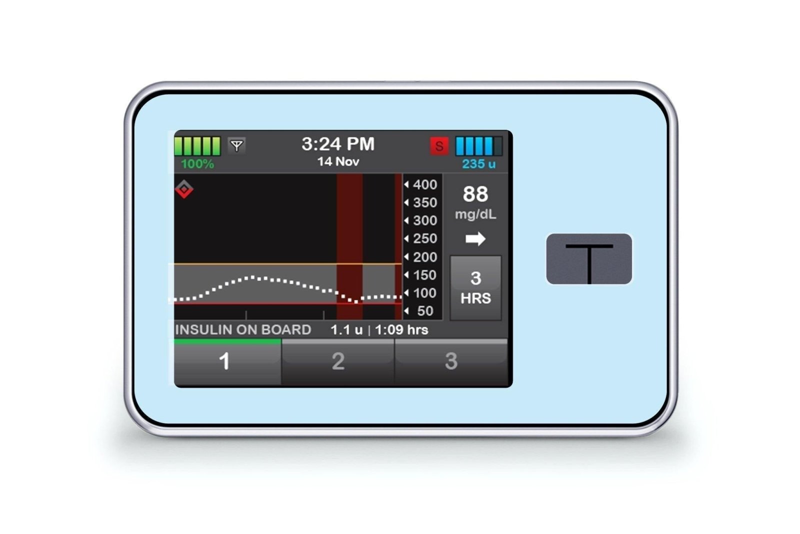 Pastel Blue Sticker - T-Slim for diabetes CGMs and insulin pumps