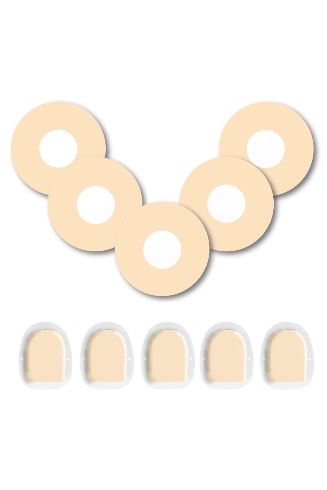 Pastel Orange Patches Matching Set for Freestyle Libre diabetes CGMs and insulin pumps