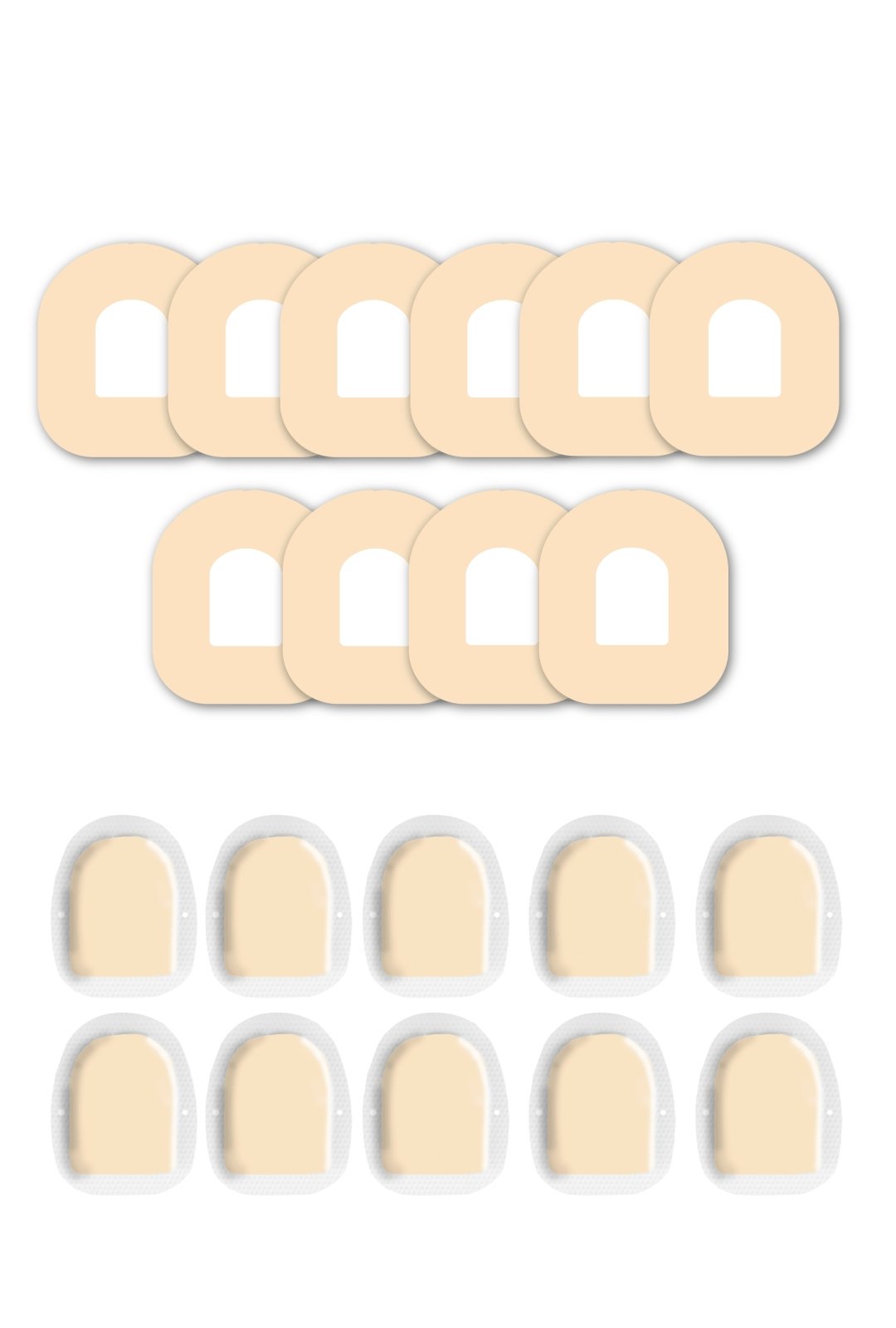 Pastel Orange Patches Matching Set for Omnipod diabetes CGMs and insulin pumps