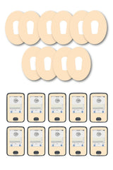 Pastel Orange Patches Matching Set for Dexcom G6 diabetes CGMs and insulin pumps