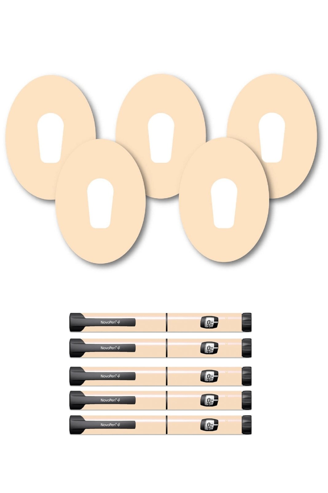 Pastel Orange Patches Matching Set for Dexcom G6 diabetes CGMs and insulin pumps