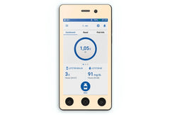 Pastel Orange Sticker for Omnipod Dash PDM diabetes CGMs and insulin pumps