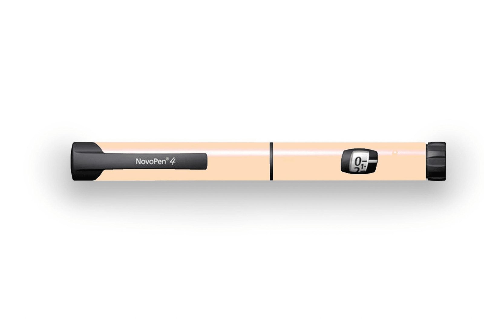 Pastel Orange Sticker for Novopen 4, 5, 6, or Echo diabetes CGMs and insulin pumps