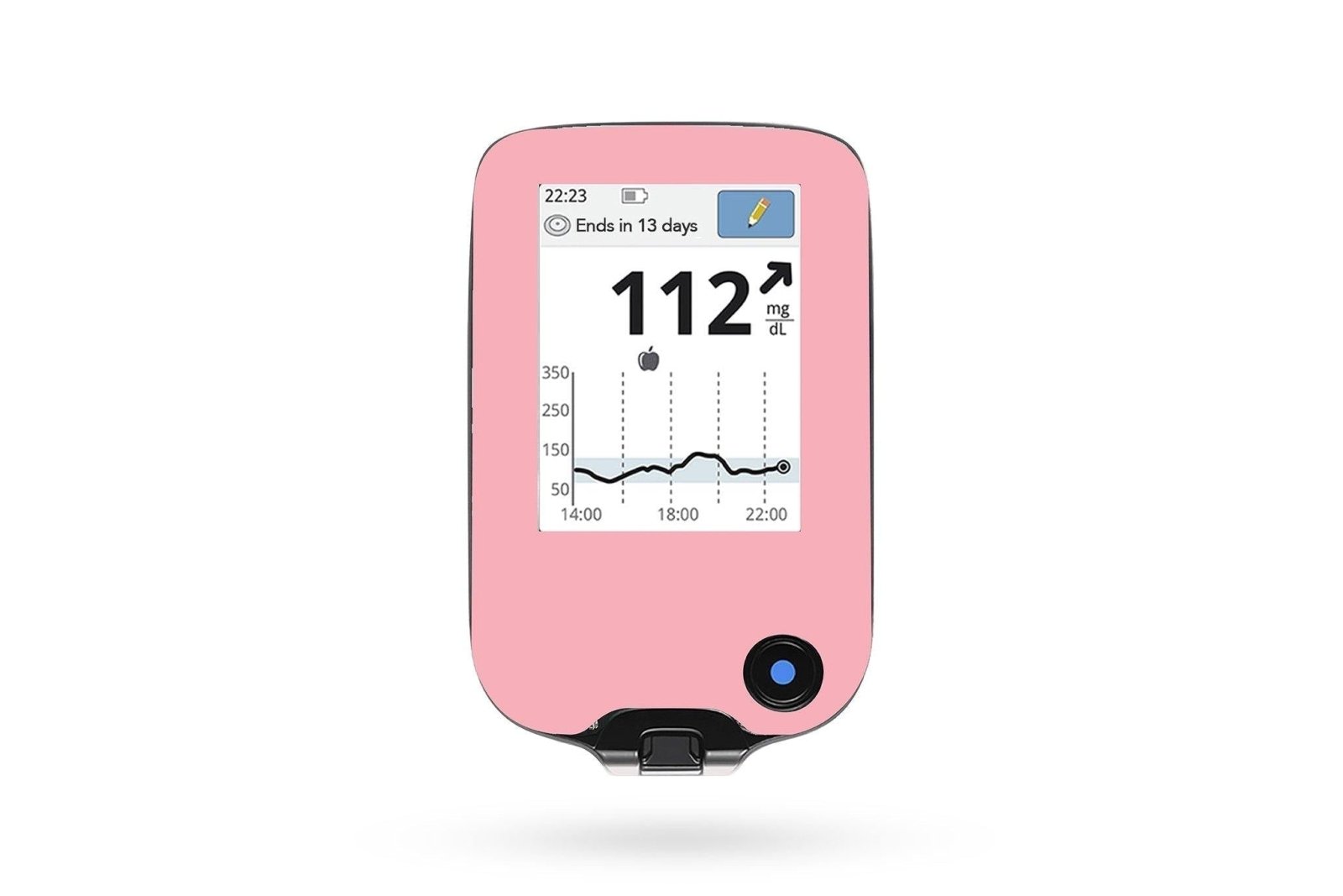 Pastel Red Sticker - Freestyle Libre Reader for diabetes CGMs and insulin pumps