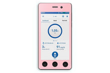  Pastel Red Sticker - Omnipod Dash PDM for diabetes CGMs and insulin pumps