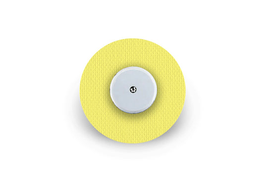Pastel Yellow Patch for Freestyle Libre 2 diabetes CGMs and insulin pumps