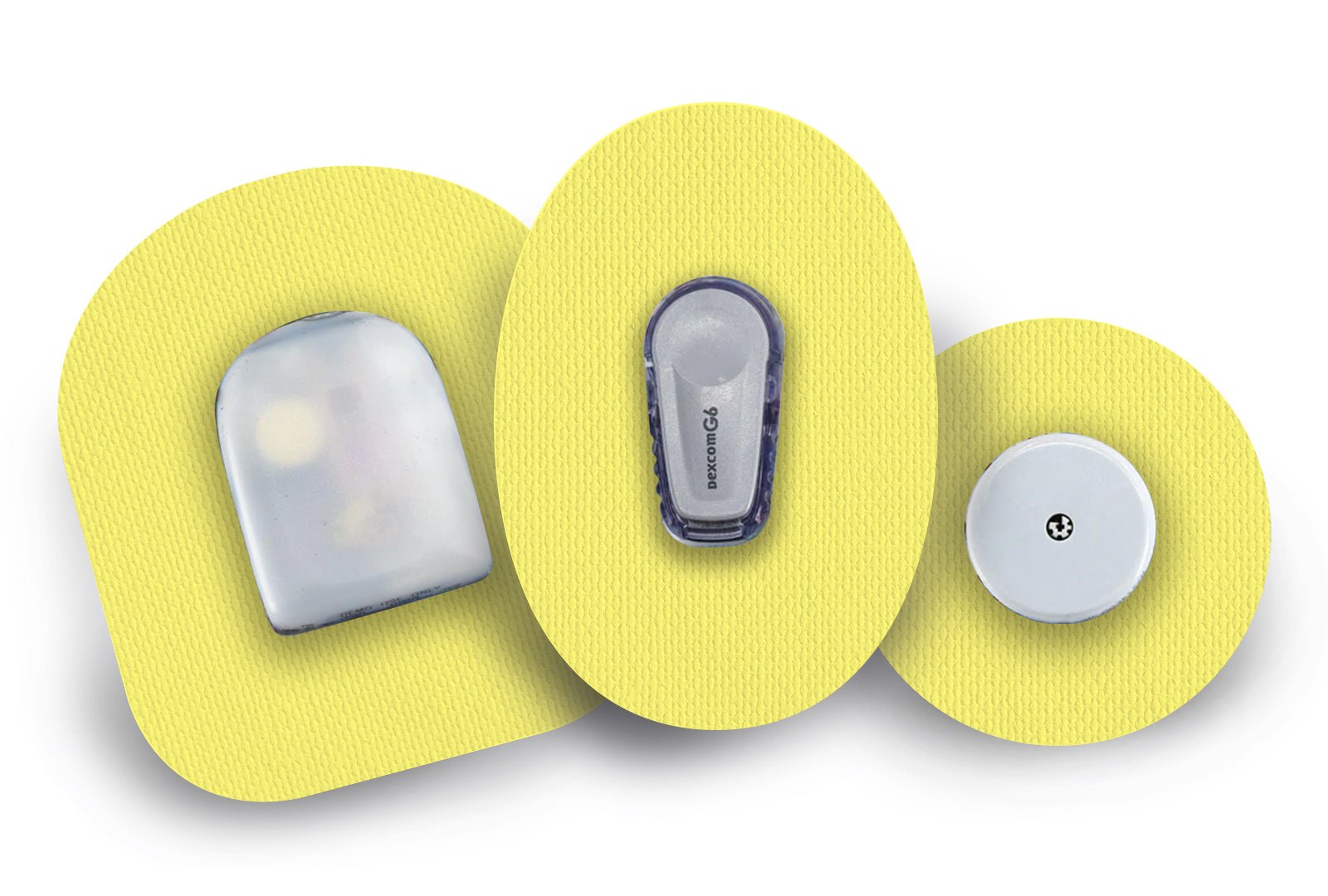 Pastel Yellow Patch for Freestyle Libre 2 diabetes CGMs and insulin pumps