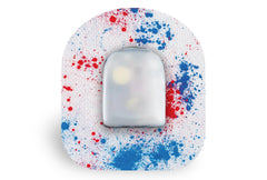 Patriot Paint Splash Patch for Omnipod diabetes CGMs and insulin pumps